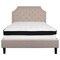 Flash Furniture Full Platform Bed Set, Beige SL-BMF-2-GG - alternate 4